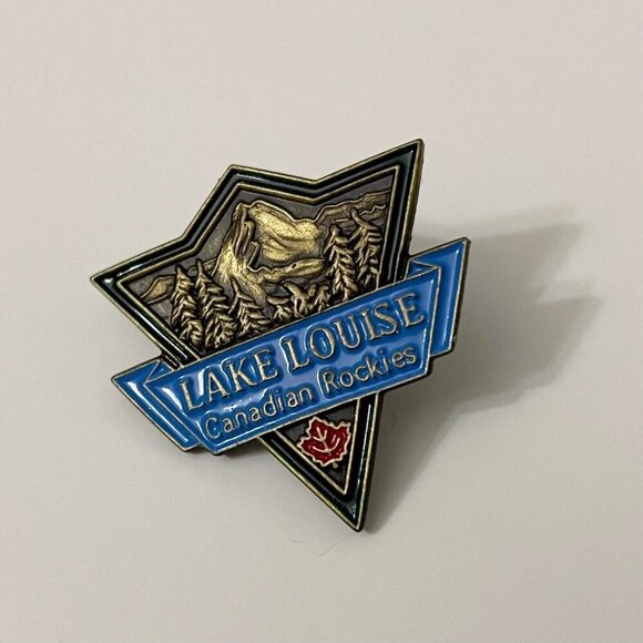 Lake Louise Skiing Lapel Hat Pin Canadian Rockies - Picture 2 of 7